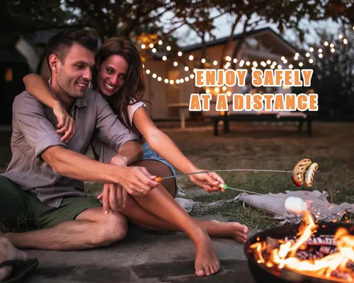 Vista 6 de BRIOUT - Palos para asar malvaviscos - Palitos para s'mores para fogata - Brochetas para hot dog y malvaviscos para fogata de camping - Tenedores