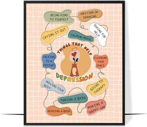 Vista 14 de LOLUIS Mental Health Poster, Boho Therapy Tools Educational Supplies Art Print Classroom School Office Decor (Boundaries, Unframed 8"x10")