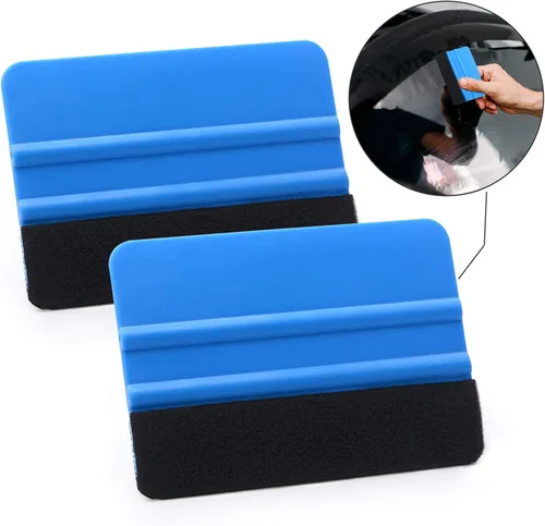 Vista 3 de FOSHIO Kit de herramientas de envoltura de vinilo para ventana con cinta de cuchillo de 5M, escobilla de fieltro, micro escobilla de goma, soportes