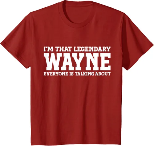 Vista 54 de Wayne Personal Name Funny Wayne Camiseta, Negro