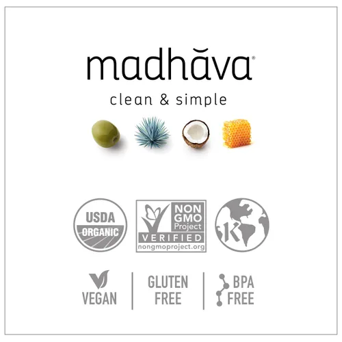 Vista 6 de MADHAVA Agave orgánico de comercio justo, botella de 23.5 onzas (paquete de 6) Néctar de agave azul 100% puro orgánico Edulcorante natural