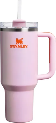 Vista 100 de STANLEY Quencher H2.0 Vaso Térmico con asa y pajilla, 64 onzas, tapa Flowstate de 3 posiciones, gran capacidad para viajes y deportes, vaso de acero