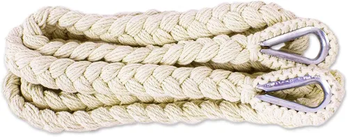 Vista 5 de Novica Sea Breezes in Ivory Cotton Hamaca Swing