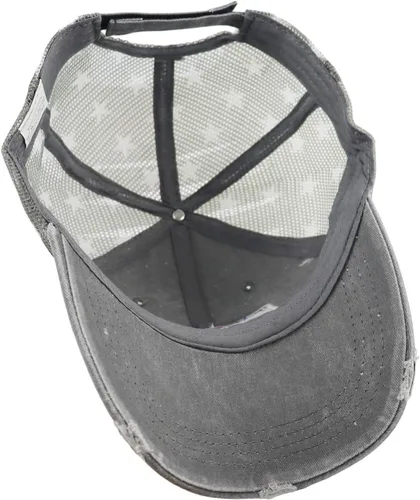Vista 27 de Gorra de béisbol con la bandera estadounidense para mujer, divertida gorra de béisbol bordada y desgastada ajustable