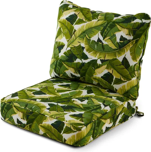 Vista 21 de Greendale Home Fashions Juego de cojines de asiento profundo para exterior de 2 piezas, Adobe Ártico