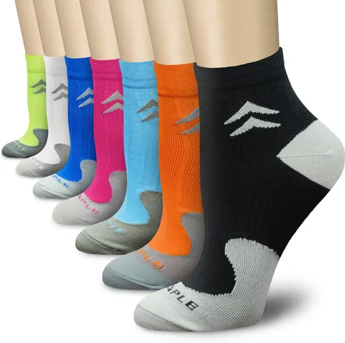 Vista 24 de CHARMKING Calcetines de compresión para mujeres y hombres, circulación de 15 a 20 mmHg, lo mejor para atletismo, correr, ciclismo, enfermera, uso