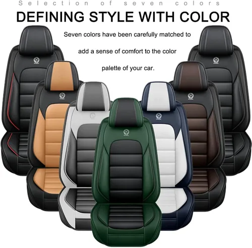 Vista 15 de 5 fundas de asiento para Chevy Aveo 2005-2023, fundas de asiento de automóvil de cuero, impermeables, antideslizantes, suaves, cómodas fundas