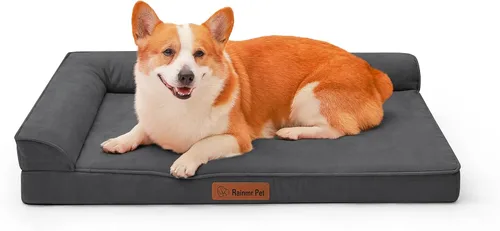 Vista 14 de Cama ortopédica para perros pequeños y medianos, cama de espuma viscoelástica para mascotas con funda extraíble lavable, parte inferior