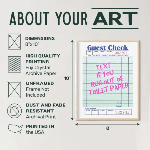 Vista 3 de Arte de pared de baño divertido para mujeres - Arte de pared de inodoro preppy, decoración estética Y2K, linda decoración divertida de baño