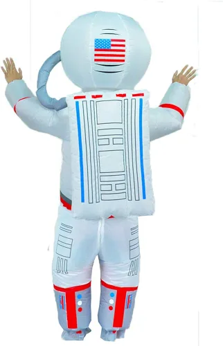 Vista 5 de MXoSUM Disfraz inflable de astronauta para adultos, disfraz divertido de fiesta de Halloween