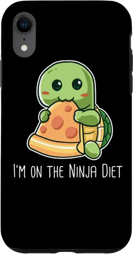 Vista 23 de Funda para iPhone 11 Pro Max I'm On The Ninja Diet Divertida Tortuga Comiendo Pizza Nerd Geek