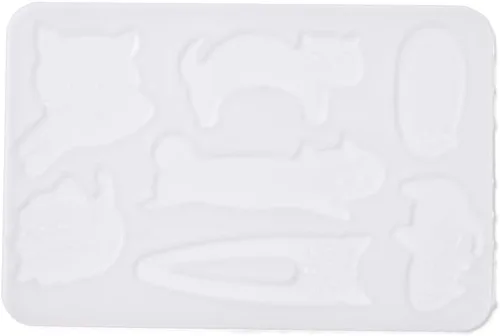 Vista 5 de 1 pinza para el cabello, molde de silicona, forma de barra rectangular en forma de lágrima, clip de resina, molde de fundición para hacer pasadores