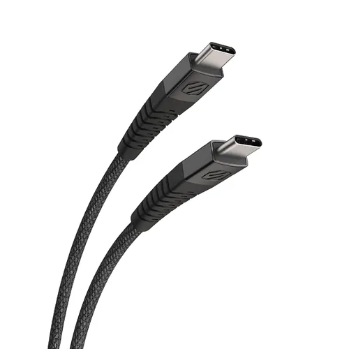 Vista 10 de Scosche CCB1-SP Strikeline Premium USB-C a USB-C Cable trenzado de carga y sincronización de 1 pie, color negro