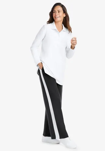 Vista 6 de Woman Within Polo de manga larga para mujer, talla grande