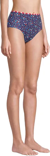 Vista 4 de Lands' End Parte inferior de bikini reversible de cintura alta resistente al cloro para mujer