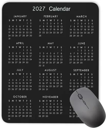 Vista 10 de Alfombrilla de mouse con calendario, calendario horizontal 2026, alfombrilla de mouse de goma natural, alfombrilla de mouse rectangular de calidad