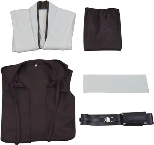 Vista 7 de Disfraz de Anakin para niños, túnica de caballero con capucha, uniforme completo de Jedi, disfraz para Halloween, cosplay