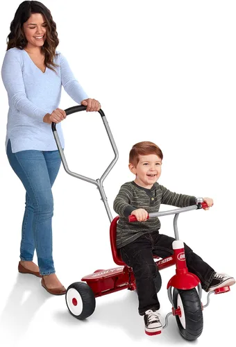 Vista 8 de Radio Flyer Deluxe Steer & Stroll Trike, Sencillo, Rosado