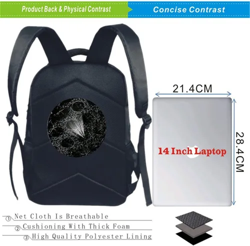 Vista 2 de GKPLY Mochila Cristiano Ronaldo para adolescentes y niños, mochila de regreso a clases, mochila informal ligera para viajes, Negro 27, talla única
