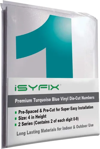 Vista 48 de iSYFIX Calcomanías de Números de Vinilo Verde Manzana – 1.5 Pulgadas Autoadhesivas (2 Juegos) – Calcomanía Premium Troquelada y Pre-espaciada