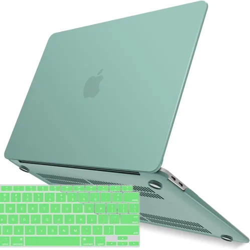 Vista 39 de IBENZER Compatible con Nuevo MacBook Air de 13 pulgadas Funda 2022 2021 2020 M1 A2337 A2179 A1932, Carcasa Rígida de Plástico con Cubierta de azul