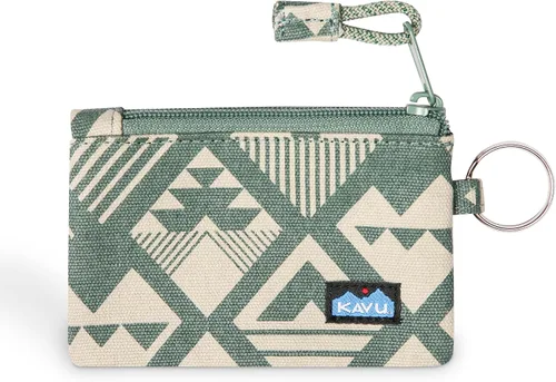 Vista 31 de KAVU Stirling Cartera delgada de lona de algodón con cremallera de doble cara