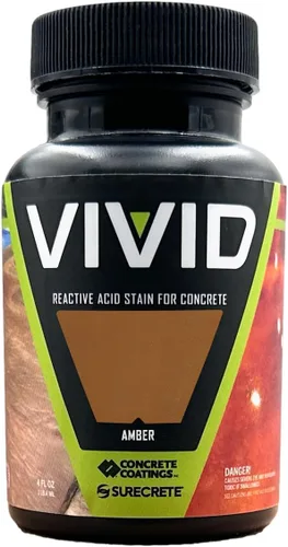 Vista 19 de CC Concrete Coatings Tinte ácido vívido para hormigón oliva 4OZ