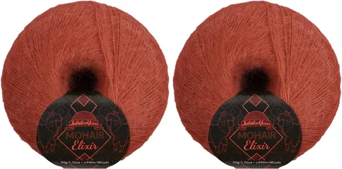 Vista 34 de JubileeYarn Mohair Elixir Yarn - 50g/Skein Baby Wool Blend - Cosmopolitan - 1 Skein