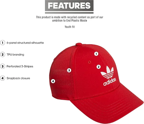Vista 2 de adidas Originals Gorra con correa para niños y niñas