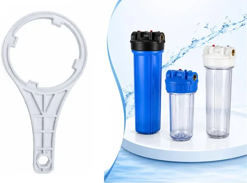 Vista 2 de CFS Paquete de 1 llave de carcasa para filtro de agua compatible con SW-2 y WR-100, llave de plástico para sistema RO y filtros debajo del fregadero