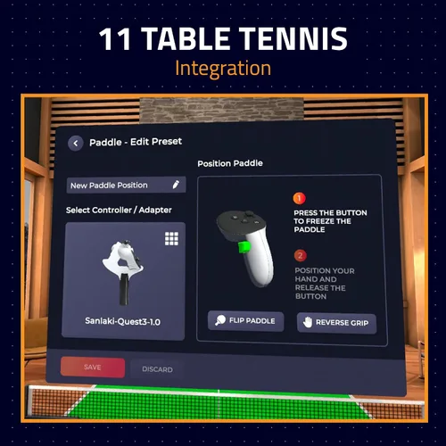 Vista 4 de Sanlaki Accesorio de Pala de Tenis de Mesa VR, Compatible con Quest 3, Versión para Diestros
