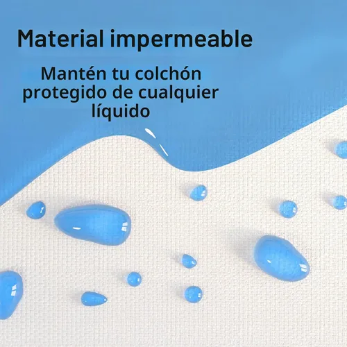 Vista 2 de Protector impermeable de colchón tamaño Individual de 39x75 pulgadas. Transpirable, sin ruido, 8 a 20 pulgadas. Cama de microfibra cepillada ultra