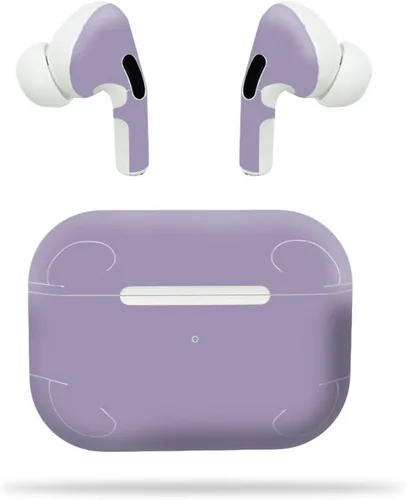 Vista 3 de MightySkins - Compatible con Apple Airpods Pro, color azul claro, protectora, duradera y única, fácil de aplicar, quitar y cambiar