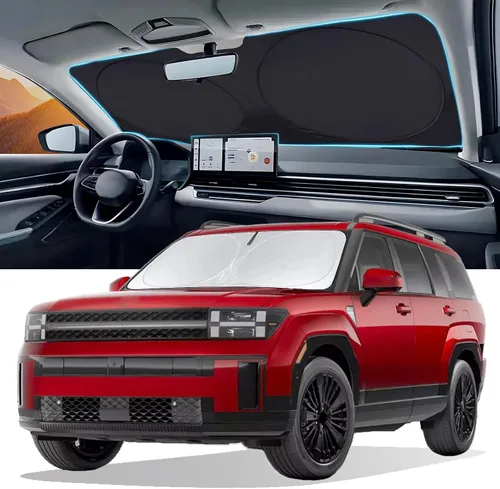 Vista 55 de Parasol para parabrisas Rivian R1T de ajuste personalizado para 2022-2023 2024 2025 Rivian R1S/R1T, accesorios para ventana delantera, cubierta