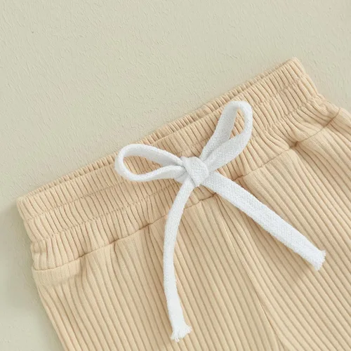 Vista 5 de 3Packs Unisex Baby Clothes Toddler Baby Boy Girl Joggers Pants Solid Drawstring Sweatpants Fall Winter Outfit