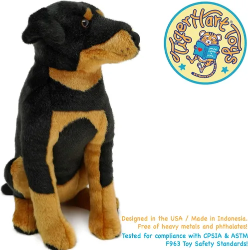 Vista 5 de TigerHart Ronin The Rottweiler - Peluche de 14 pulgadas