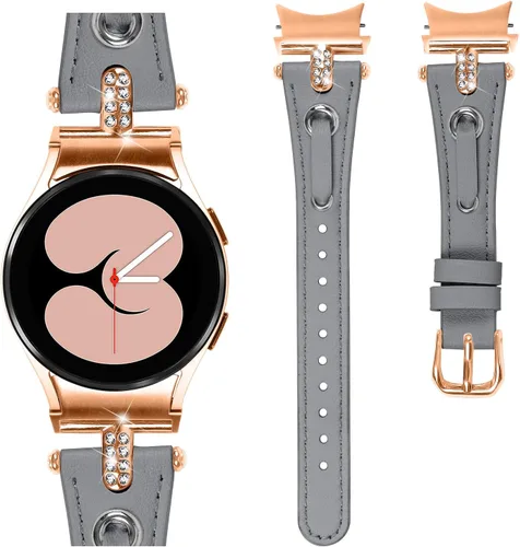 Vista 24 de DEALELE Correas compatibles con Samsung Galaxy Watch 6/6 Classic / 5/5 Pro / 4/4 Classic/Galaxy 3 1.614 in / Active 2, correa de repuesto de cuero