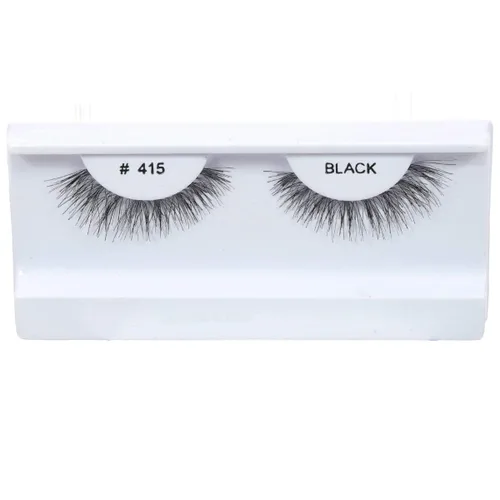 Vista 37 de 100 pares de pestañas postizas 100% cabello humano negro natural #412