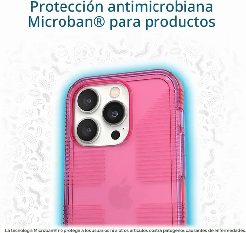 Vista 6 de Speck Funda transparente para iPhone 14 Pro - Protección delgada contra caídas, resistente a los arañazos y antiamarilleamiento con agarre