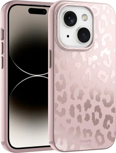 Vista 27 de SCORPIFY Funda para iPhone 15 Pro Max [Compatible con MagSafe] con Diseño de Estampado de Leopardo Guepardo Negro Mate, Linda Funda Magnética