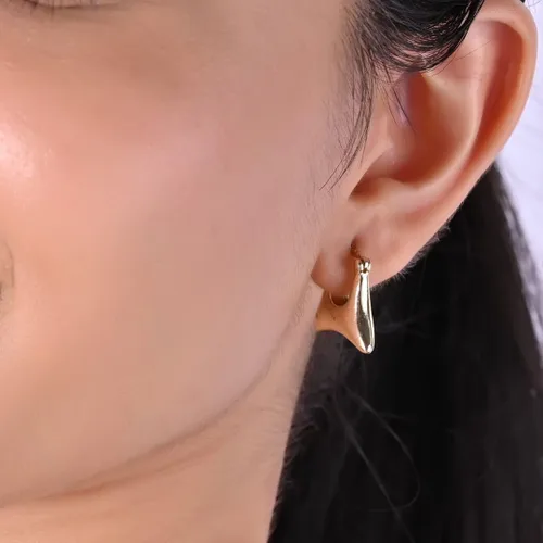Vista 46 de Gempires - Aretes ligeros y gruesos, delicados y minimalistas, hipoalergénicos, chapados en oro, sin deslustre, diseño clásico, para uso diario