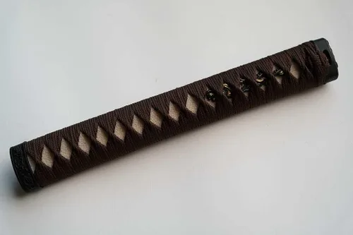 Vista 14 de Mango de Espada Tsuka 10.2in o Especificaciones Especiales Herrajes de Aleación/Cobre/Hierro e Imitación o Samegawa Real