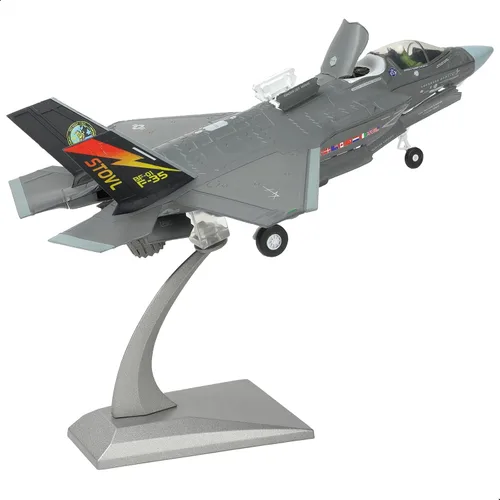 Vista 13 de NUOTIE 1/72 F-35A Lighting II Avión de combate Modelo de avión de combate Fuerza Aérea de los Estados Unidos AF-01 avión fundido a presión
