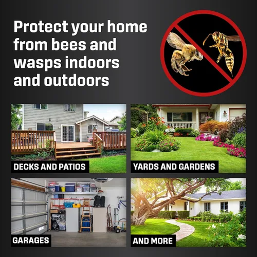 Vista 5 de Exterminator's Choice Bee Exterminator & Wasp Defense – 125 onzas líquidas con aroma a canela – Fórmula de aceite esencial natural que mantiene a