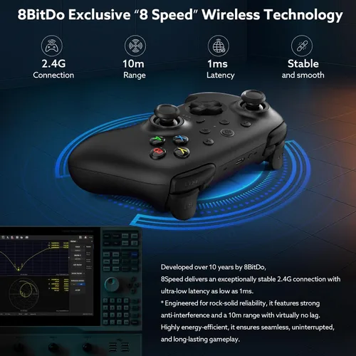 Vista 4 de 8BitDo Ultimate 2 Wireless Controller with TMR Joysticks for Windows & Android, Gaming Controller with Switchable Hall Effect/Tactile Triggers, RGB