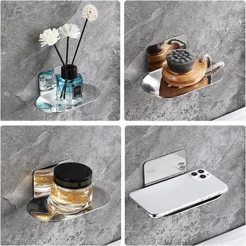 Vista 4 de Jabonera adhesiva, jabonera de baño para ducha, acero inoxidable 304 montado en la pared, soporte para jabón para baño, cocina, sin taladrar (negro)
