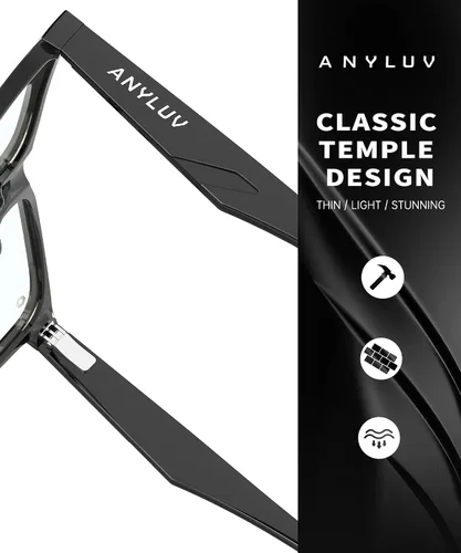 Vista 4 de ANYLUV Blue Light Glasses for Women & Men, Stylish Blue Light Blocking Glasses, Eyes Protection & Anti Eyestrain Eyewear