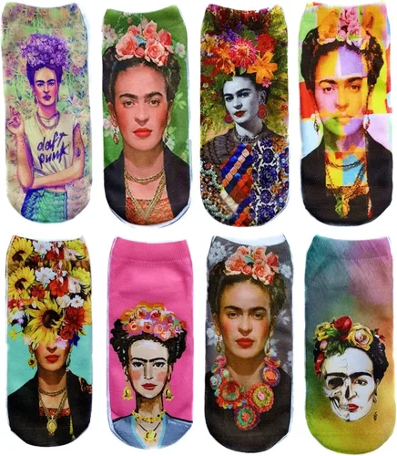 Vista 2 de Inf-way Calcetines casuales con impresión 3D, calcetines de tobillo unisex para regalos de fiesta