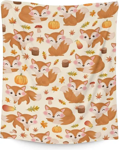 Vista 21 de Mantas de zorro – Manta suave y mullida para niñas – Mantas pequeñas de 30 x 40 pulgadas para sala de estar y oficina – Manta negra linda para regalo