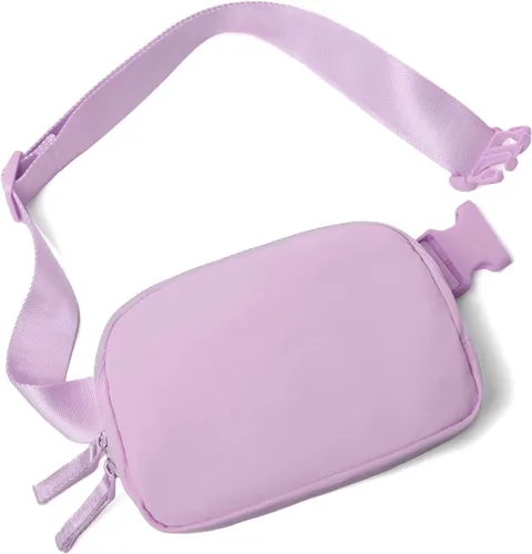 Vista 13 de Riñonera para mujer, con cremallera bidireccional, riñonera de moda para todas partes con correa ajustable, regalos para adolescentes, niñas Beige